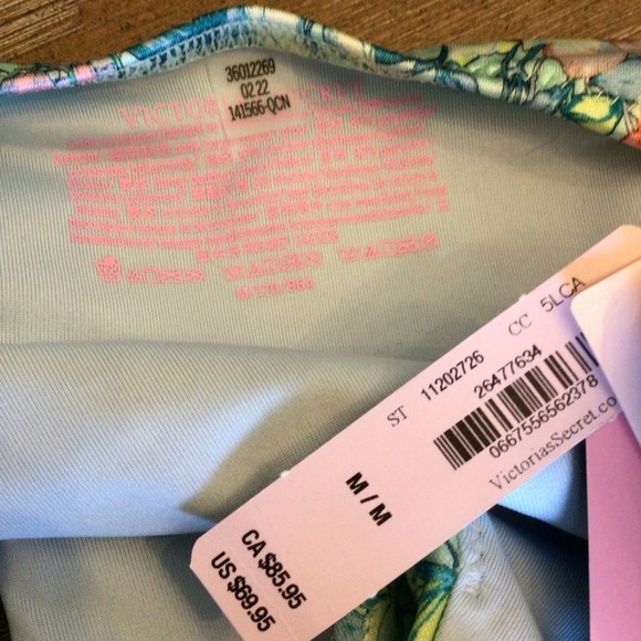 Victorias Secret Butterfly Floral High Neck Wrap One Piece Swimsuit Size Medium - Picture 10 of 11